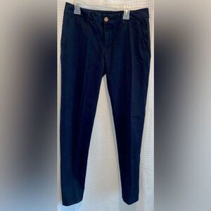 Women’s‎ Tommy Hilfiger navy blue stretchy Cotton mid-rise trouser size 0